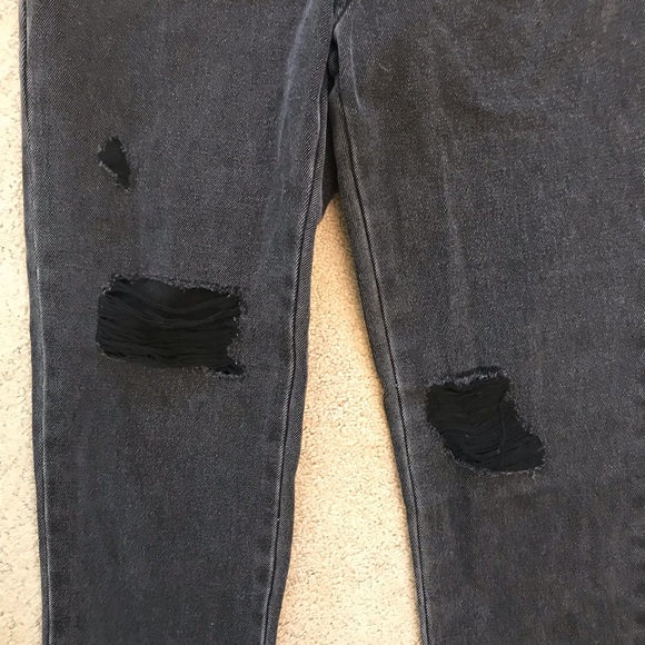 ONeill Distressed Denim Jeans NEW Womens Size 2 Waist 25 Faded Black Button Fly - Picture 11 of 14